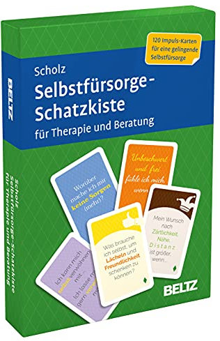 Selbstfürsorge-Schatzkiste für Therapie und Beratung: 120 Karten mit 20-seitigem Booklet in stabiler Box, Kartenformat 5,9 x 9,2 cm (Beltz Therapiekarten)