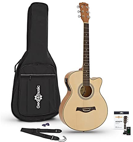 ElektroAkustikgitarre Starter Pack von Gear4music, Natur