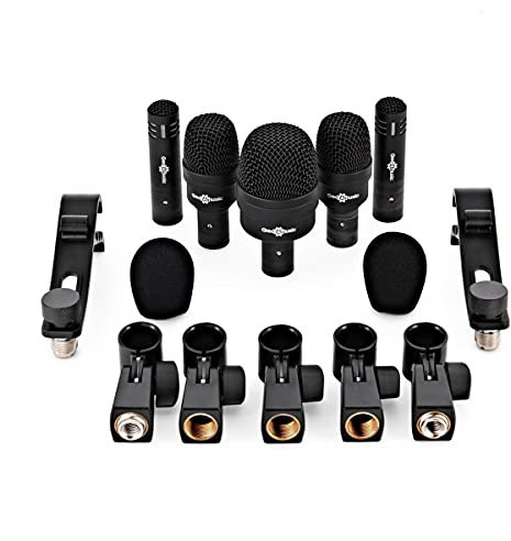 Set de grabación de 5 piezas para batería con estuche de Gear4music