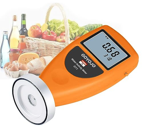 GOYOJO GY1 Pro Water Activity Meter for Food, Bluetooth & USB Data Export, 0-1.000aw ±0.02aw Accuracy, aw Tester with PC Software for Jerky, Freeze-Dried & Dehydrated Food