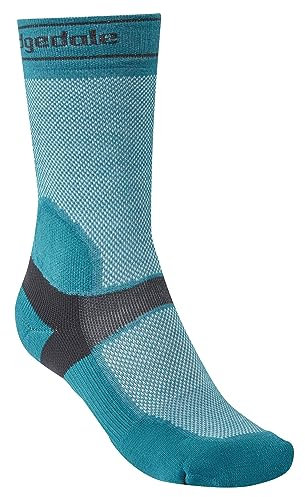 Bridgedale Damen 710358/341/L SOCKEN, Blaugrün/Dunkelgrau, 42