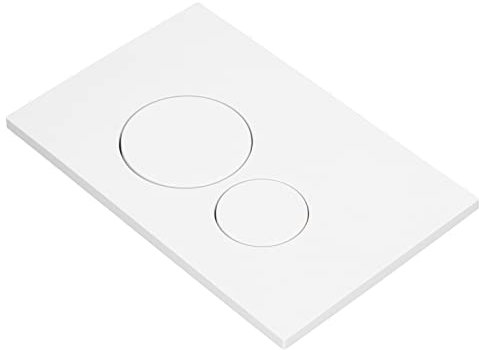 Panneau de Réservoir d'eau de Toilette, Bouton de Remplacement de Valve de Chasse Double, Bouton de Chasse d'eau Mural en ABS avec Colonnes Dissimulées, Poignées de Vadrouille