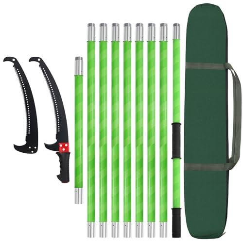 Scie à Élaguer Télescopique, Scie à Élaguer Télescopique avec Manche Télescopique de 9 Mètres, Scie D'élagage Manuelle, Outils de Jardinage Pour la Taille des Palmiers et Des Arbustes