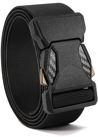 CHAOREN Stretch Tactical Belt Men - 1.5 Nylon Work Belt for Military EDC - Quick Release for Utility EMT Hiking