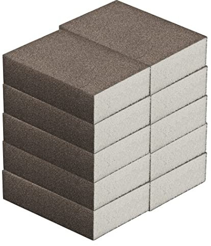 Schleifschwamm MITTEL 10-er-Set I Körnung 120, DIY, Handschleifer I für verschiedene Materialien geeignet I hochwertiger Handschleifklotz, Schleifklotz, Schleifblock