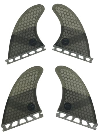UPSURF Planche De Surf Quad Future Fins Fibre De Verre Four Fin Thruster Set Rayon De Miel