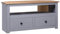 vidaXL Corner TV Cabinet with Ample Storage, Sturdy Solid Pine Wood Construction, Panama Range, Easy Assembly, Ideal for Living room, Bedroom, Office - Grey 93x49x49 cm