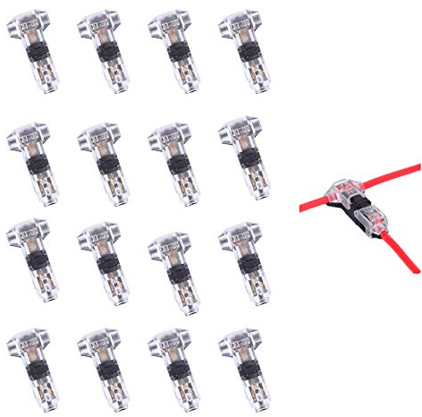 Brightfour Low Voltage Wire Connectors 3 Way 1 Pin for 20-24 AWG, 16 Pack