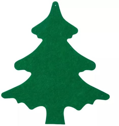 Large Christmas Tree Cutouts for Holiday Kids Crafts - Felt Shapes - 12 Inches - 2 Count