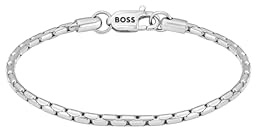 BOSS Jewelry Gliederhalskette oder Armband für Herren Kollektion EVAN aus Edelstahl, Bracelet