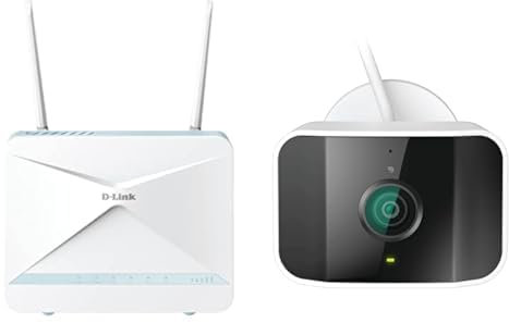 Bundle aus D-Link G416/E Eagle PRO AI AX1500 4G+ Smart Router + D-Link DCS-8620LH Überwachungskamera