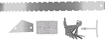 Nutriess Guitar Measuring Tool Set Silver Neck Arc Chord Living Ruler Gauge Kit för Luthier Musikinstrument Tillbehör exakta specifikationer