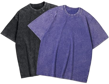 SAN Platina T-shirts för herr dam 2-pack, kortärmade sport-T-shirts, basic sommartröja, andningsbar, Svart, blå, L