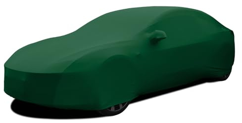 WinPower Funda Coche Interior Antipolvo Transpirable Elástica Lona Cubre Funda Protectora Completa Suave Antiarañazos Sedán Cubierta para Garaje Exposición de Coches Verde, 4.90-5.30M, 1 Pieza