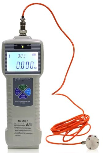 Digital Force Gauge with External Sensor, Real-time/Peak Mode, Multiple Units (Kgf/Lbf/N), for Accurate Tension and Compression Testing