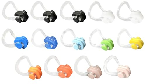 Lumi Zenva Lot de 14 Pinces Nasales pour Nage – Set de Pinces Nasales en 11 Couleurs – Clip Nasal Souple en Silicone pour Adultes et Enfants – Protection Contre l’Eau Pendant la Natation