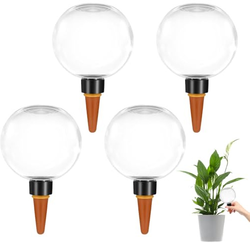 ZMCVOE 4 Pezzi Sfere per l'irrigazione delle Piante, 500 ml Dispenser d'Acqua per Piante, Irrigazione Automatica per Piante da Interno, da Balcone e da Giardino