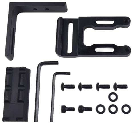 NbgrvB Soporte de aluminio para mirilla recurvo y arco compuesto, para puntos rojos, accesorios holográficos y linterna, color negro
