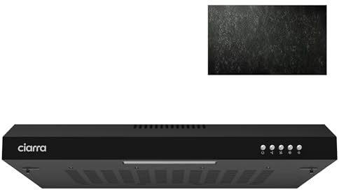 CIARRA AWB6903 Cappa Aspirante Sottopensile 60 cm Nera