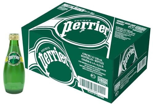 Perrier Sparkling Mineral Water 330ml (Pack of 24) - Carbonated, Zero Calories, 100% Natural, Refreshing, Ideal Mixer