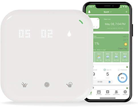 Netro Spark 8 Zone Botones Touch Programador Riego WiFi Para Césped Con App