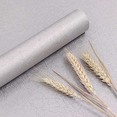 Abyssaly Grey Self Adhesive Wallpaper Sticky Back Plastic Removable Peel and Stick Embossed Vinyl Wrap Furniture Stickers 60cm X 500cm for Decoration Kitchen Worktop Table Dresser