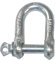Amig - Lot de 2 manilles droites Mod.30130 en acier galvanisé en forme de U et boulon fileté, parfaites pour soulever ou tirer des objets lourds, argenté
