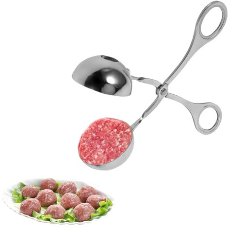 Acero Inoxidable Ballers de Carne, Antiadherente Formador Albóndigas, Galleta Masa Albóndiga Cuchara, Máquina para hacer albóndigas de acero inoxidable para Albóndigas, Pastel, Helado