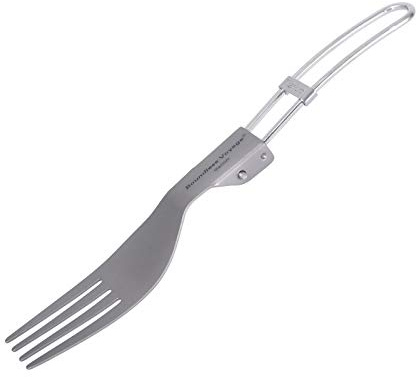 Boundless Voyage Titanium Folding Spoon Spork Fork Set Outdoor Camping Tableware Titanium Cutlery Lunchbox Cutlery Set Travel Cutlery Ti1023T