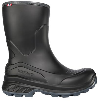Viking Unisex Trophy Icefighter Mid Warm Snow Boot, Black/Grey, 37 EU Weit