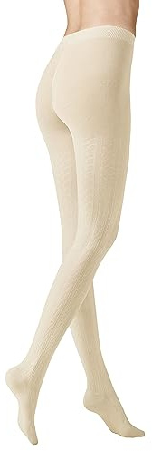 KUNERT WINTER DREAMS - PLAIT SH, Collant in maglia da donna Donna, Winterweiss,