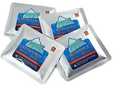 TOURIT Eisbeutel ohne Deckel für Lunchpakete und Boxen， 18 x 16,5 x 1 cm， Wiederverwendbar und langlebig