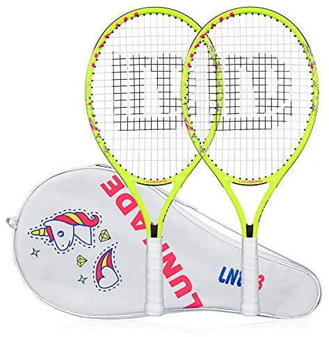 LUNNADE Tennis Racket for Kids Junior, 19/21/23/25 Inch Youth Tennis Racquet with Cover, Suitable for Beginner Boys and Girls Age 3-12