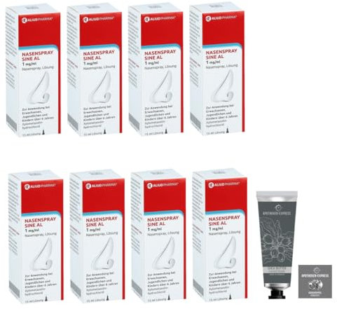 Nasenspray Al 0,1% 15 ml - Set mit 6 x 15 ml - inkl. einer Granatapfel-Handseife von Apotheken-Express