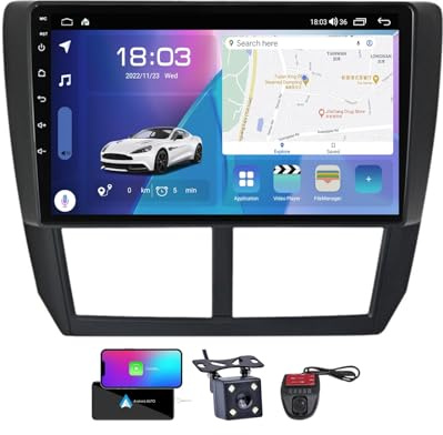 Reproductor de radio estéreo para automóvil con pantalla táctil de 9 MLXABH para Su-baru Forester 3 SH/Impreza 2007-2013 Reproductor de radio Android 13 CarPlay incorporado Soporte Android Auto DSP C