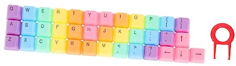 CONGARTENO Juego de 37 Teclas Abs para Teclado Mecánico, Diseño Colorido y Resistente a Grietas, Fácil de Instalar para Accesorios de Teclado de Ordenador