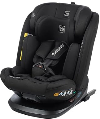 BABYAUTO – Silla de coche CARIO iFix 40-150 cm i-Size – Isofix + Top Tether – Giro 360° – A contramarcha hasta 105 cm – 4 posiciones de reclinado – Reposacabezas ajustable en altura