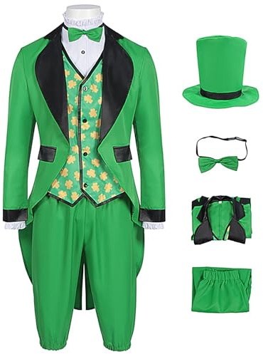 Jul män kostymset, julkostym vuxna män, snäv passform cosplay utklädning för maskeradfester, födelsedagsfester, firande, scenshower