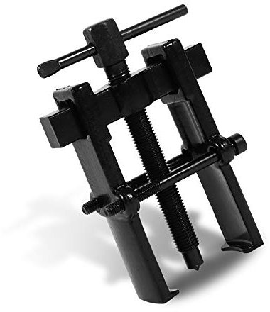 Extractor de rodamientos, herramienta de extracción de rodamientos piloto ajustable de dos mandíbulas de acero al carbono, extractor de polea tipo recto (tamaño: 3 pulgadas 3865 mm/1.5 pulgadas 2.6