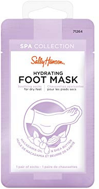 Sally Hansen Nail Treatment Spa Collection Hydrating Foot Mask | Soothes and Moisturizes Dry Feet | Enriched with Vitamin E, Macadamia & Shea Butter