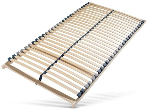 Sleepneo Lattenrost 90x200, Ergonomischer 7-Zonen-Lattenrost aus Buchenholz, 28 Latten, Selbstmontage, starr, hohe Traglast bis 150Kg, Lattenrahmen, Federholzrahmen