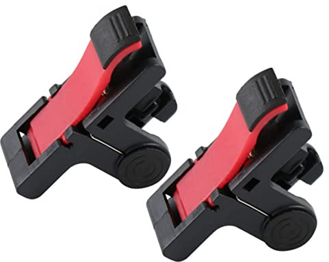 UKCOCO Schnelltasten Gamecontroller Kupferinduktion Handyspiel Hilfstool Schwarz Rot Mit Verstellbarem Clip