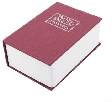 Coffre-fort sécurisé avec serrure à combinaison - Boîte de rangement discrète pour bijoux, clés, espèces - Sécurité à domicile ou au bureau - Rouge