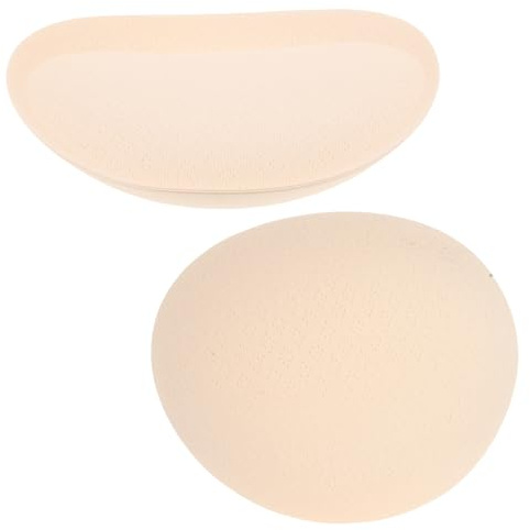 HEMOTON Almohadillas Beige Extraíbles de Sujetador de Algodón Reutilizables y Cómodas para Brasier Deportivo Ideales para Uso Diario y Yoga
