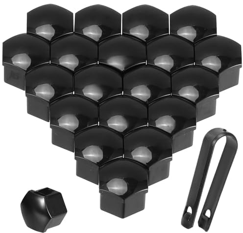 WENINETIES 20 Pezzi Auto Copridadi Bulloni Ruota per Skoda Kamiq NW4 I 2019-2024, Copridadi Ruota Copribulloni Tappi a Vite Ruota Copridadi Accessori,17mm