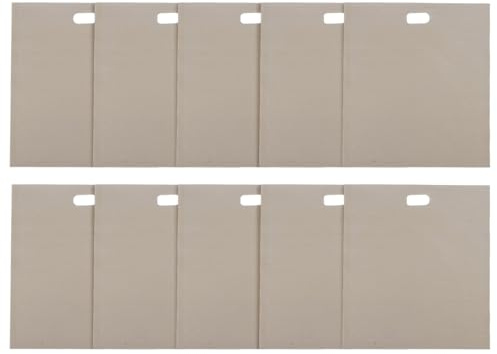 Homeponnew Bolsas reutilizables para tostadora, paquete de 10, bolsas antiadherentes resistentes al calor para microondas, horno, parrilla y tostadora, color beige (17 x 19 cm)