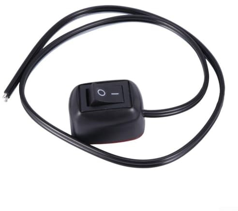 Drivstraw Interruptor basculante de encendido/apagado para luces antiniebla automotrices y luz LED para barras, 12 V CC, clasificación 7 A (10 A máx.), arnés de cables de coleta de 18 AWG, carcasa de