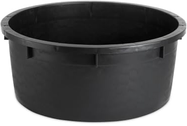 Réservoir d'eau XXL, conteneur d'eau, tonneau de pluie en plastique noir. Top pour le jardin (130 l)