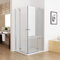 100 x 75 cm Duschkabine Eckeinstieg Duschwand Dusche Duschabtrennung ESG Glas