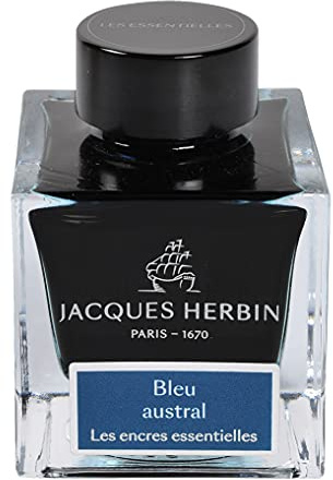 Jacques Herbin 13116JT Flacon encre écriture 50 ml - Bleu austral